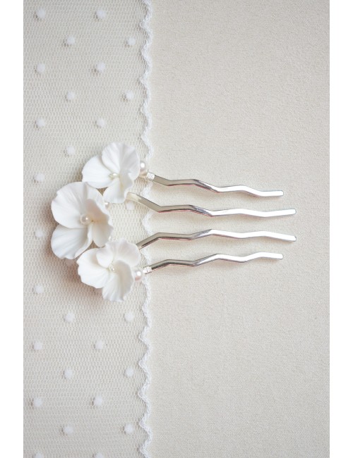 Peigne à cheveux pour la mariée modèle Inès - bijoux mariage