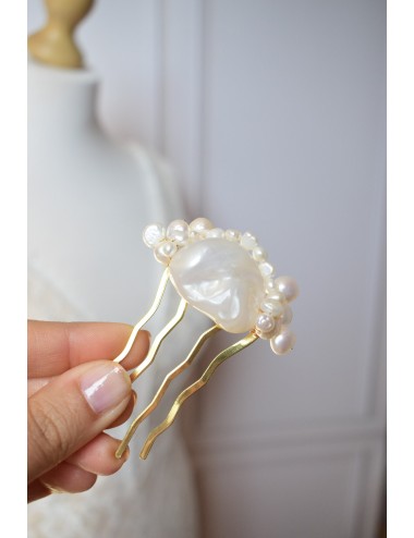 Peigne à cheveux pour la mariée modèle Lagune thème marin