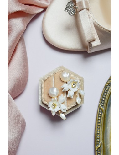 Boucles d'oreilles Bourgeon pour la mariée sur le thème champêtre