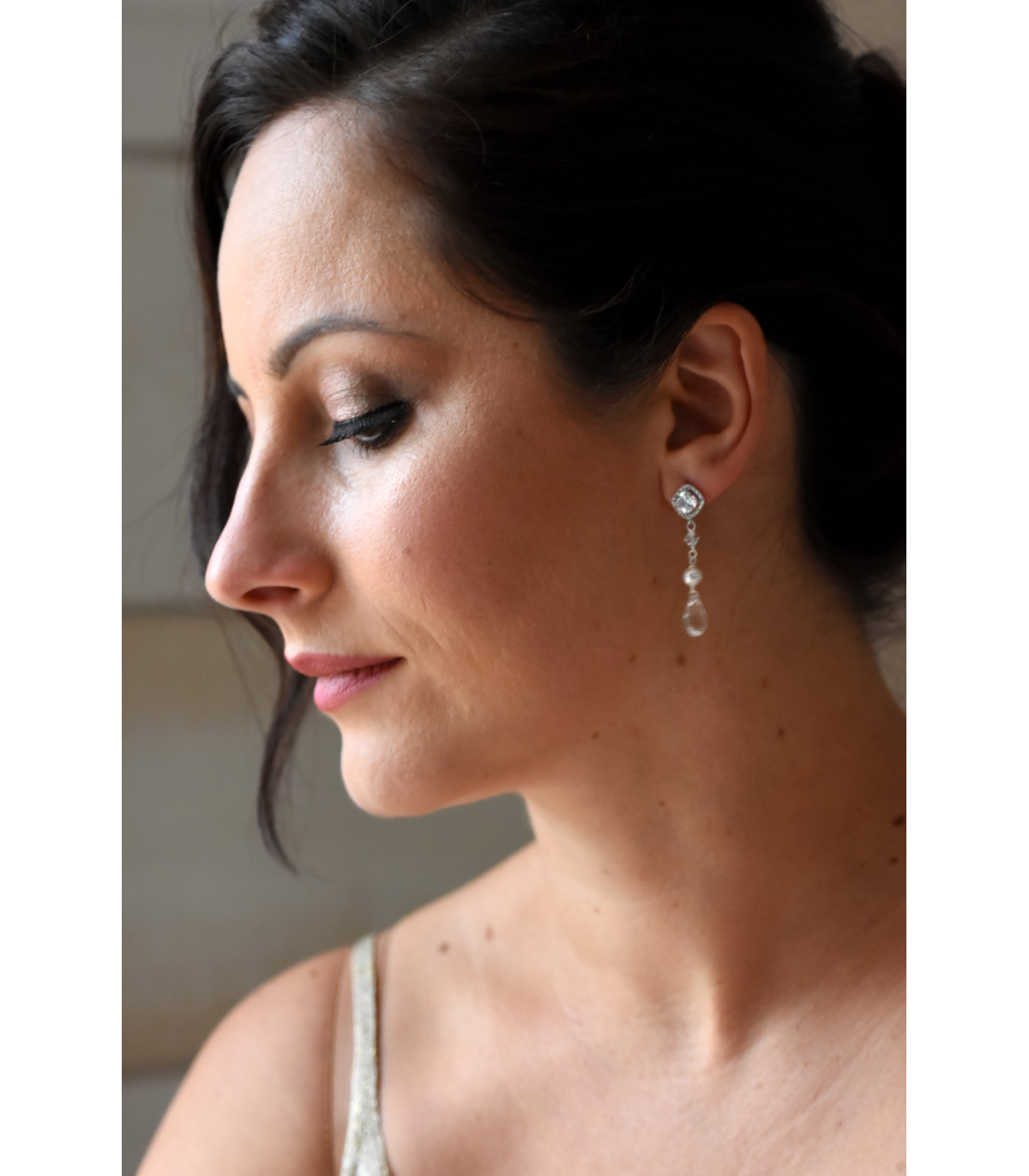 Eva - Boucles d'oreilles pendantes pour mariée