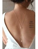 Collier de dos mariage Alix pour robe de mariée dos nus	