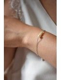 Bracelet minimaliste de mariage avec perles, Alix