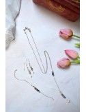 Boucles d'oreilles Oly pour la mariée avec une chaine épi dorée, boucles d'oreilles de mariage bohème.