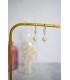 Bijoux mariage - Boucles d'oreilles pour la mariée avec une perle nacrée et un strass