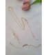 Bracelet pour la mariée Oly, avec une chaine epi dorée et perle nacrée 
