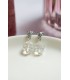 Boucles d'oreilles Osmose peu pendantes et transparentes pour la mariée