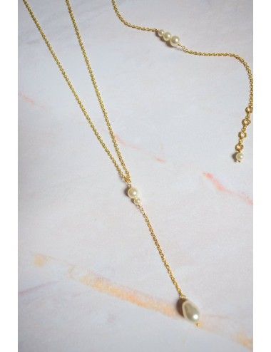 Collier de dos Léa pour la mariée en robe dos nu