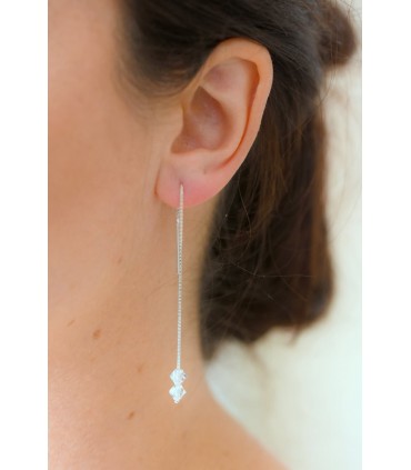 Boucles d'oreilles mariée chaine - Toupie