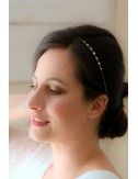 Headband de mariage classique Esmée avec perles