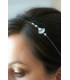 Headband mariage Thilda avec estampe éventail et perles de cristal