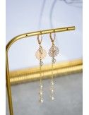 Boucles d'oreilles mariage longues - Phaline