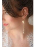 Boucles d'oreilles mariage longues - Phaline