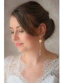 Boucles d'oreilles mariage longues - Phaline