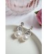 Boucles d'oreilles Marlène, boucles d'oreilles pendantes pour la mariée. Réalisées en perles de cristal.
