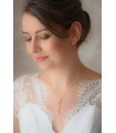 Bijoux mariage - Collier de mariée Phaline avec estampes et perles nacrées en cascade