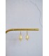 Boucles d'oreilles mariage minimalistes avec crochets et perle poire, modèleLuciole