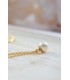 Collier mariage minimaliste perle blanche en pendentif Bali