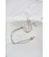 Collier mariage minimaliste perle blanche en pendentif Bali