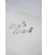 Boucles d'oreilles mariée Pistil légères et pendantes avec perles de cristal.