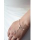 Bracelet Etoiles et Lune pour la mariée avec breloque étoile imitation opale
