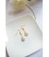 Boucles d'oreilles pour la mariée Drop dream avec cristaux et poire Swarovski.