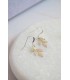 boucles d'oreilles de mariage charmille avec mini feuilles et perles