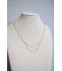 collier de mariée en cristal avec des perles transparentes sur 2 rangées, modèle Précieuse.