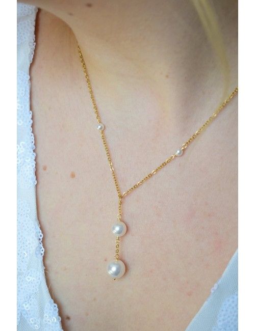 Collier de mariage modèle Constance, en forme de Y