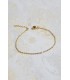 bracelet fine chaine dorée avec une petite perle de culture