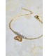 bracelet fleur de lotus et perles de labradorite