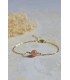 bracelet de lithothérapie avec chaine et pierre de lune pêche