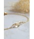 bracelet à offrir avec une chaine en acier inoxydable doré et une perle de citrine
