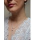 collier de mariage pendentif avec une grappe de perles de cristal