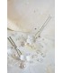 bijoux de mariage en porcelaine froide avec des perles pour habiller la coiffure de la mariée