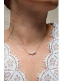 Collier de mariée Lotus avec des perles nacrées en dégradé