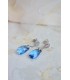 boucles d'oreilles de mariée goutte bleue