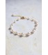 bijoux mariage bracelet de perles chic blanches et doré