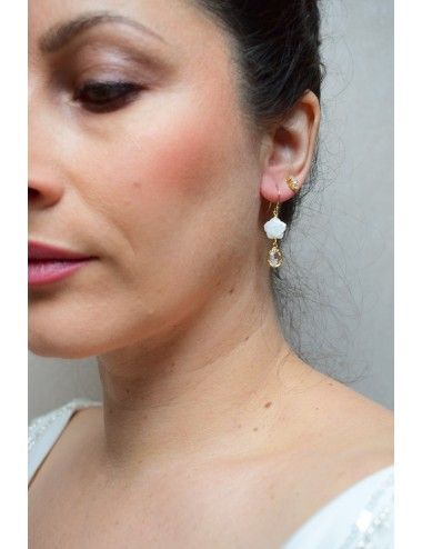 Boucles d'oreilles pour la mariée fines et délicates, Lolita