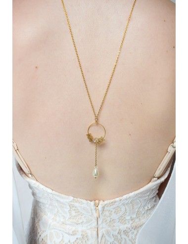 Collier de dos Louise pour la mariée champêtre