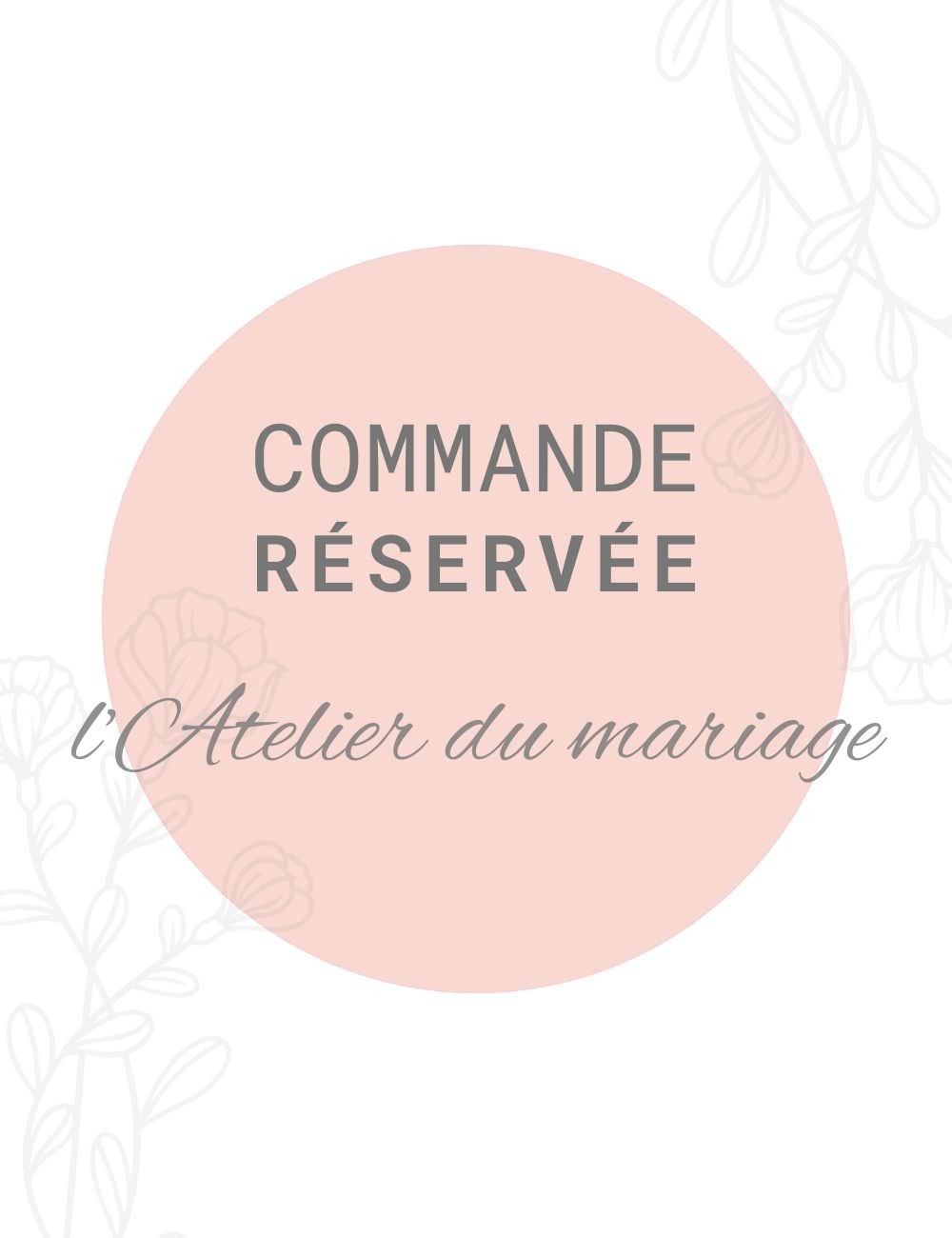 Commande réservée à L'atelier du Mariage