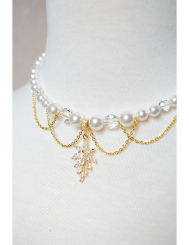 Collier mariage Romy glamour avec perles
