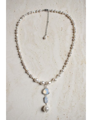 Collier mariage Gloria en perles et cristaux