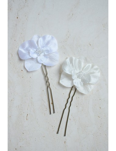 Pics à cheveux pour le chignon de la mariée, pic fleur orchidée.