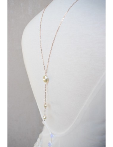 Collier de dos Muse pour la mariée en robe dos nu décolletée