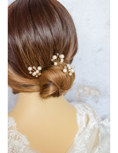 Trio de pics à cheveux pour le chignon de la mariée façon étincelles