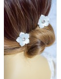 Duo de pics à cheveux pour le chignon de la mariée façon branchages.