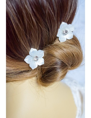 Duo de pics à cheveux pour le chignon de la mariée façon branchages.