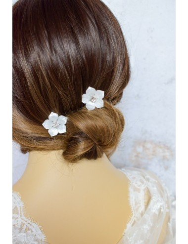Duo de pics à cheveux pour le chignon de la mariée façon branchages.