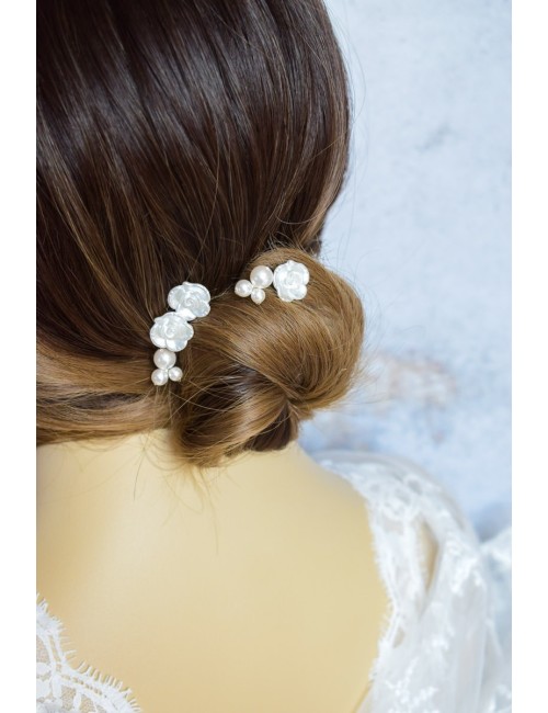 5 jolis pics avec des perles et fleurs nacrées