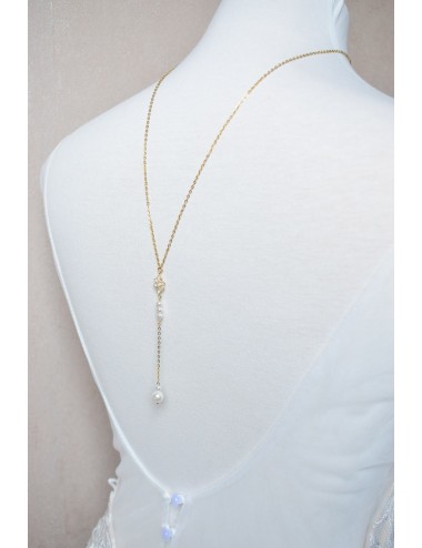 Collier de dos chic et glamour Albane pour robe dos nu
